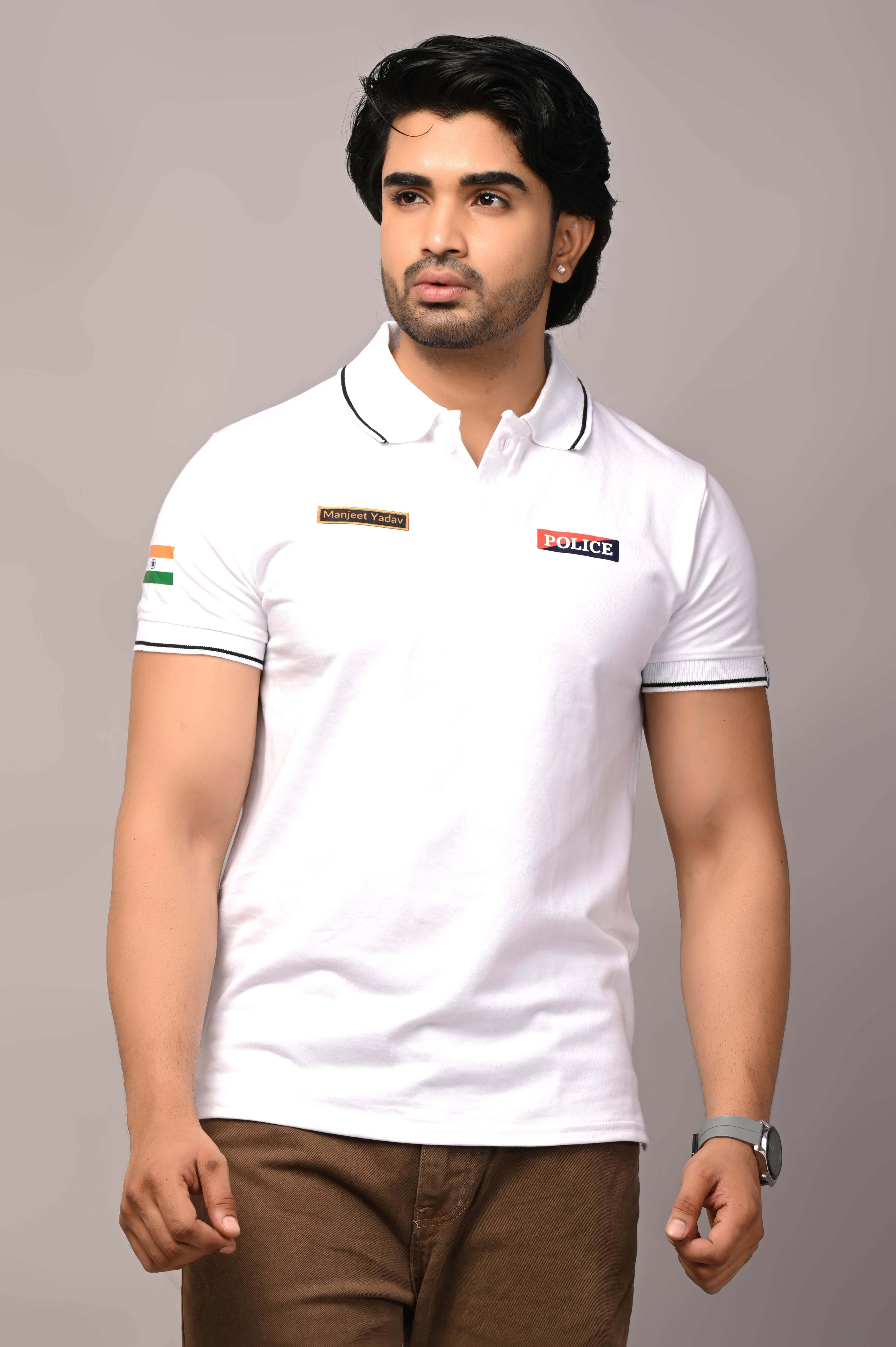 Police Custom Name Cotton T shirt