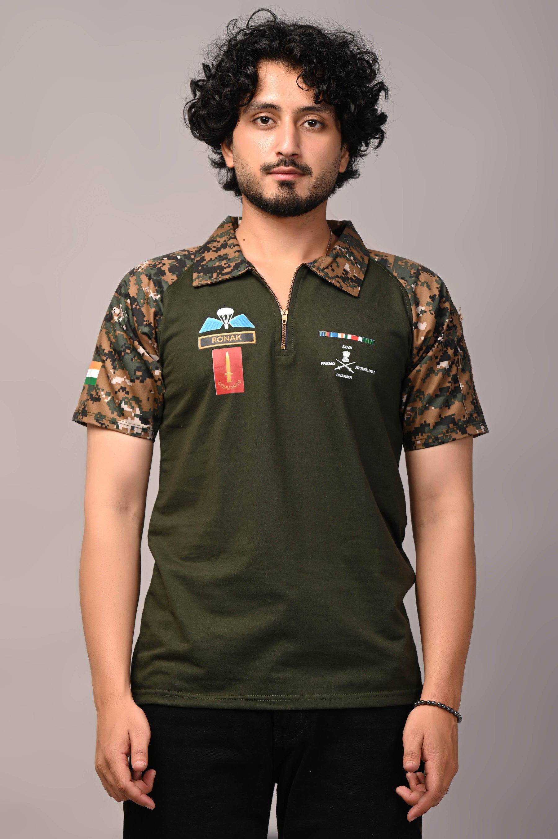 Custom Name Tactical Cotton T-shirt