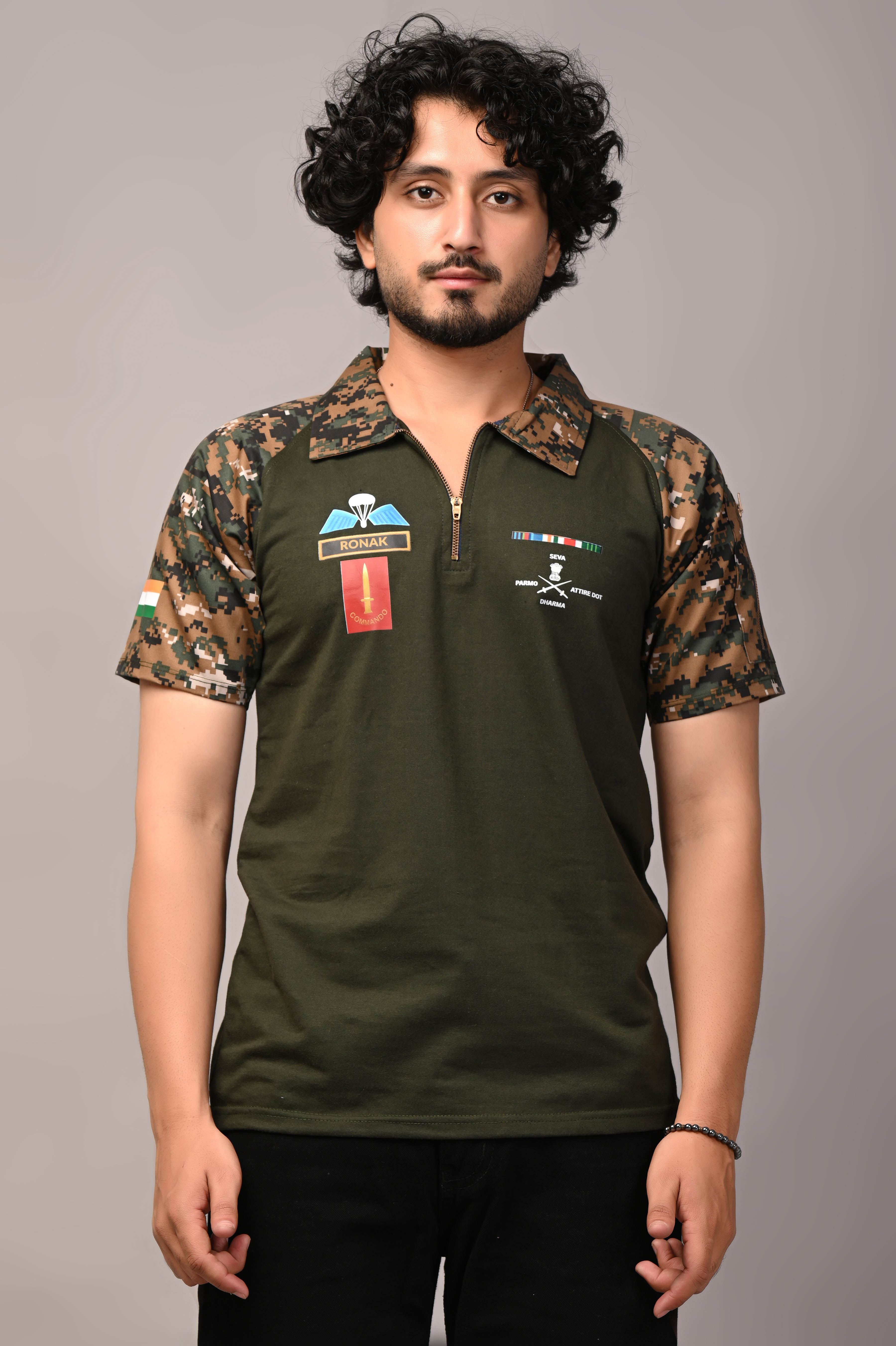 Custom Name Tactical Cotton T-shirt