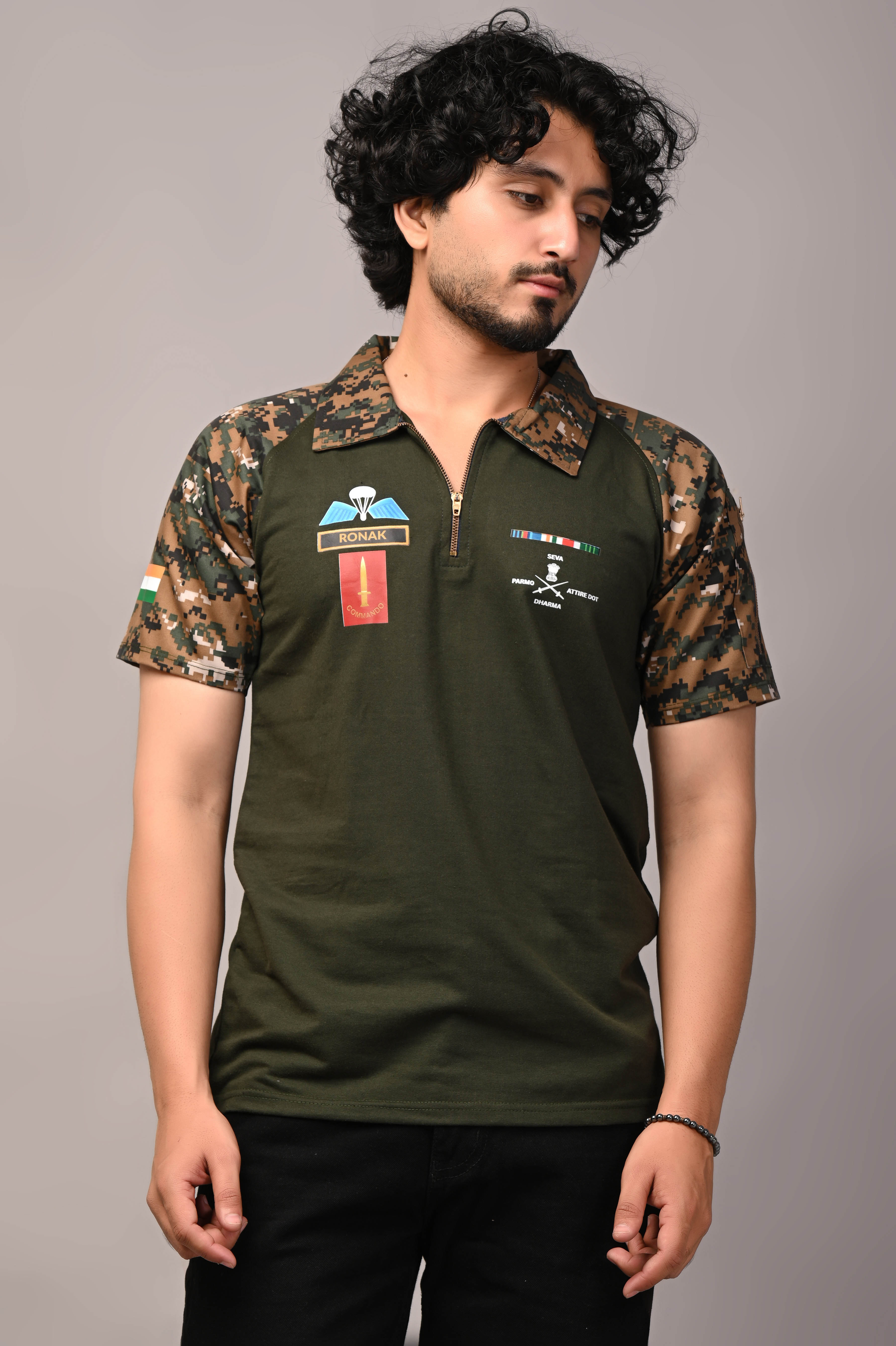 Custom Name Tactical Cotton T-shirt