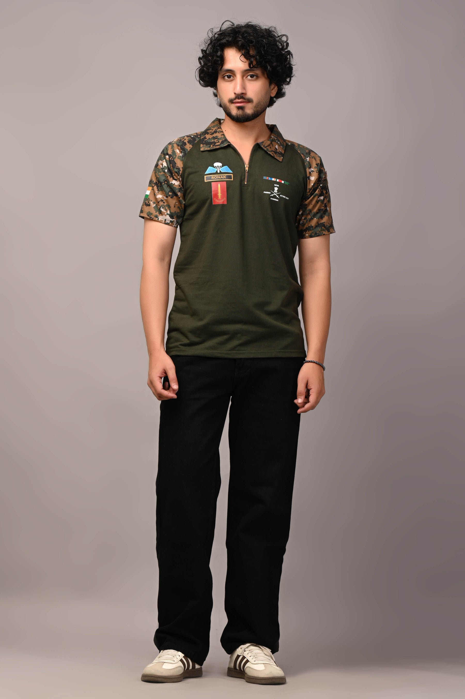Custom Name Tactical Cotton T-shirt