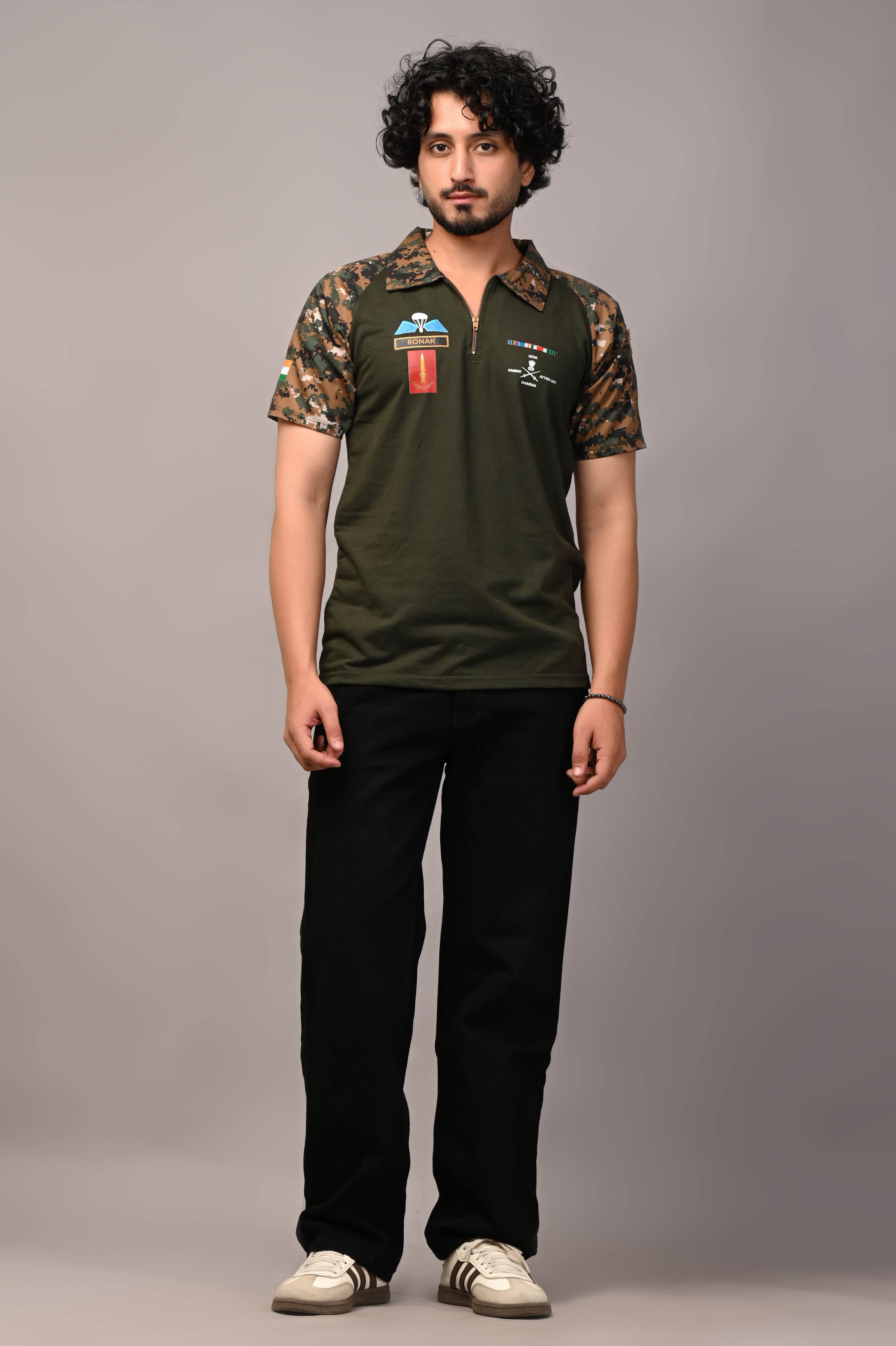 Custom Name Tactical Cotton T-shirt