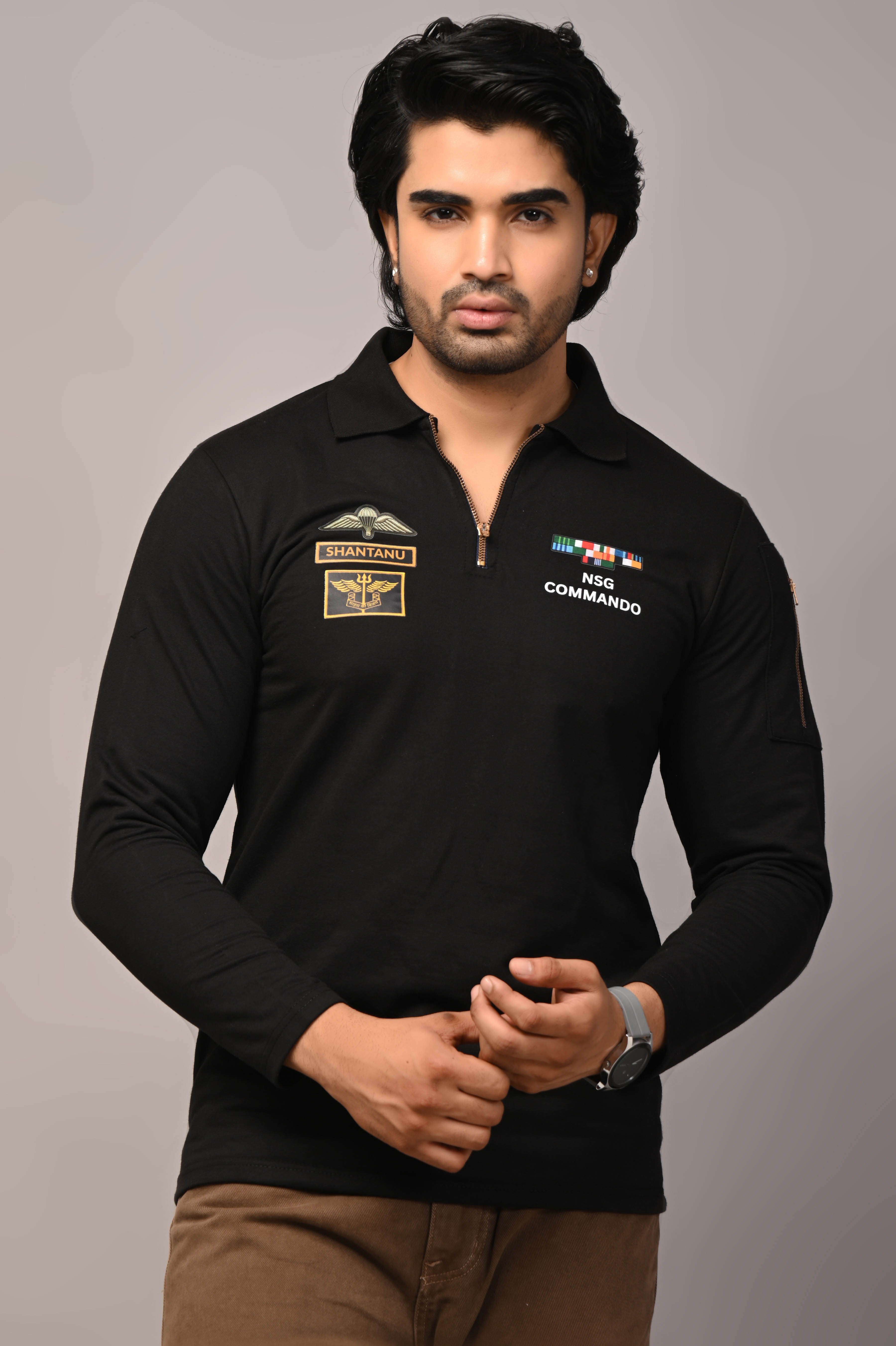 NSG CUSTOM NAME BLACK  T-SHIRT