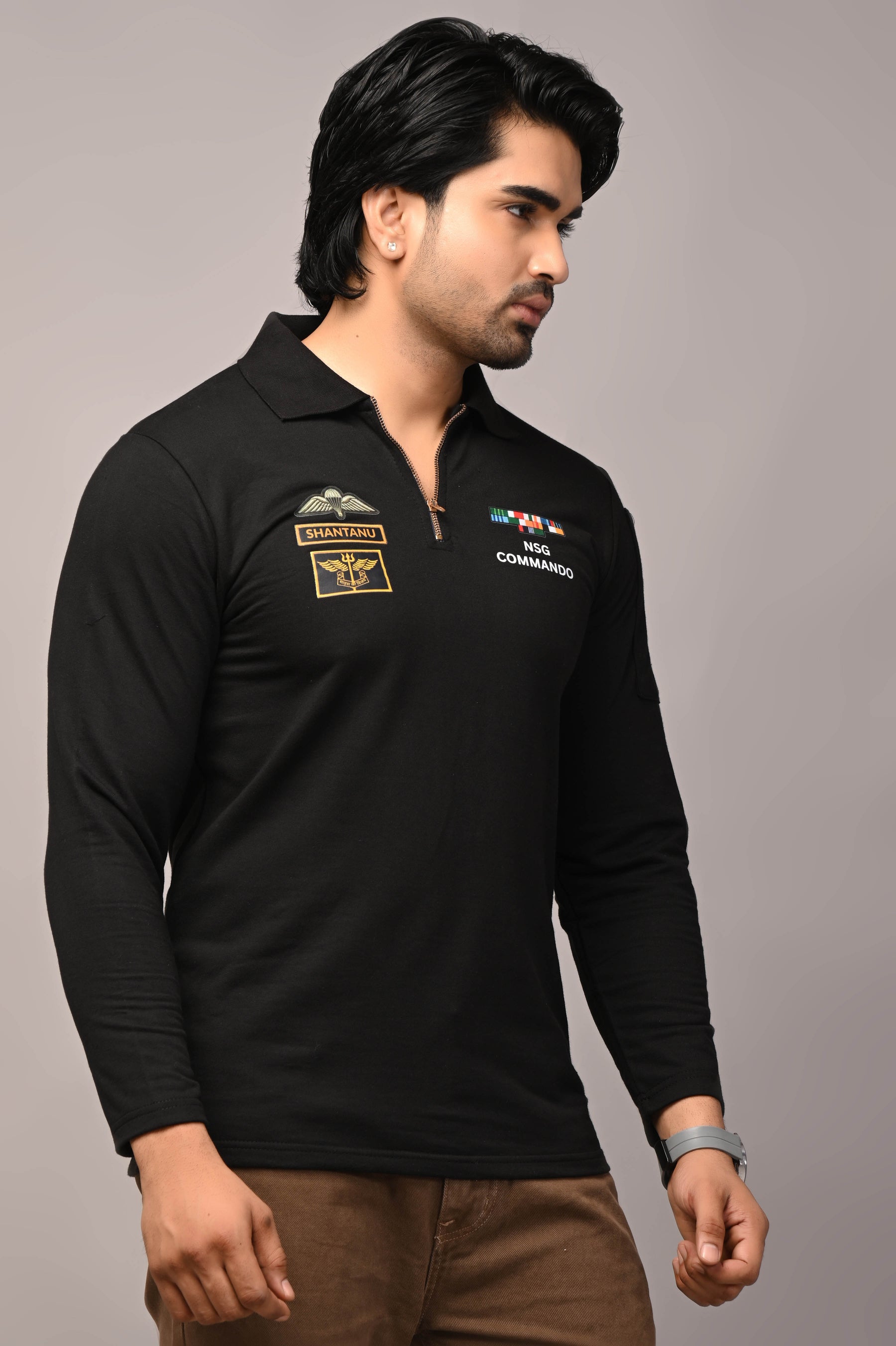 NSG CUSTOM NAME BLACK  T-SHIRT
