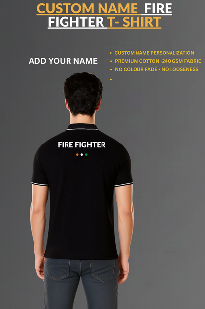 INDIAN FIREFIGHTER CUSTOM NAME T- SHIRT
