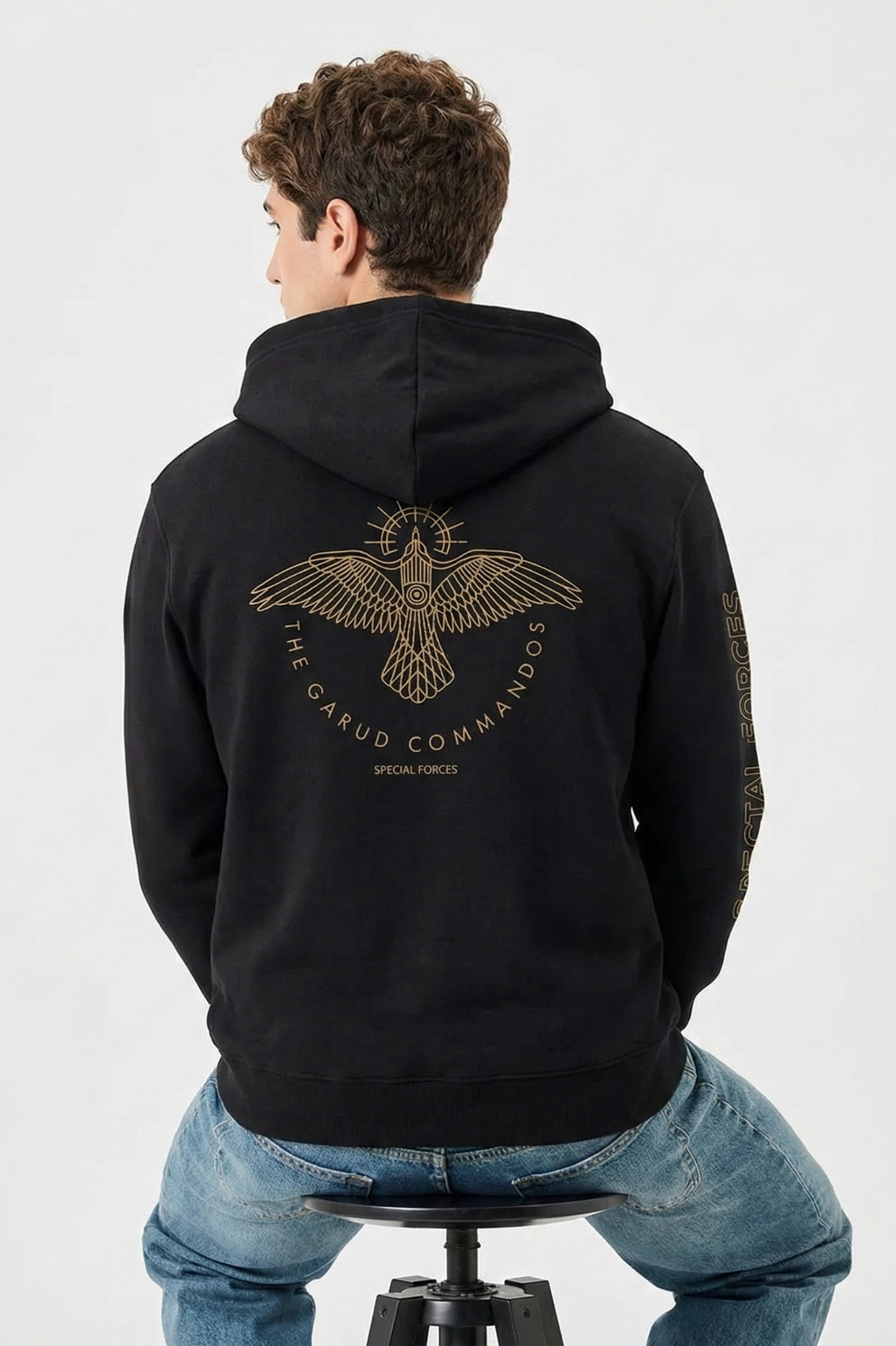 Garud Special Forces Custom Name Hoodie | Military Inspired Zipper |
