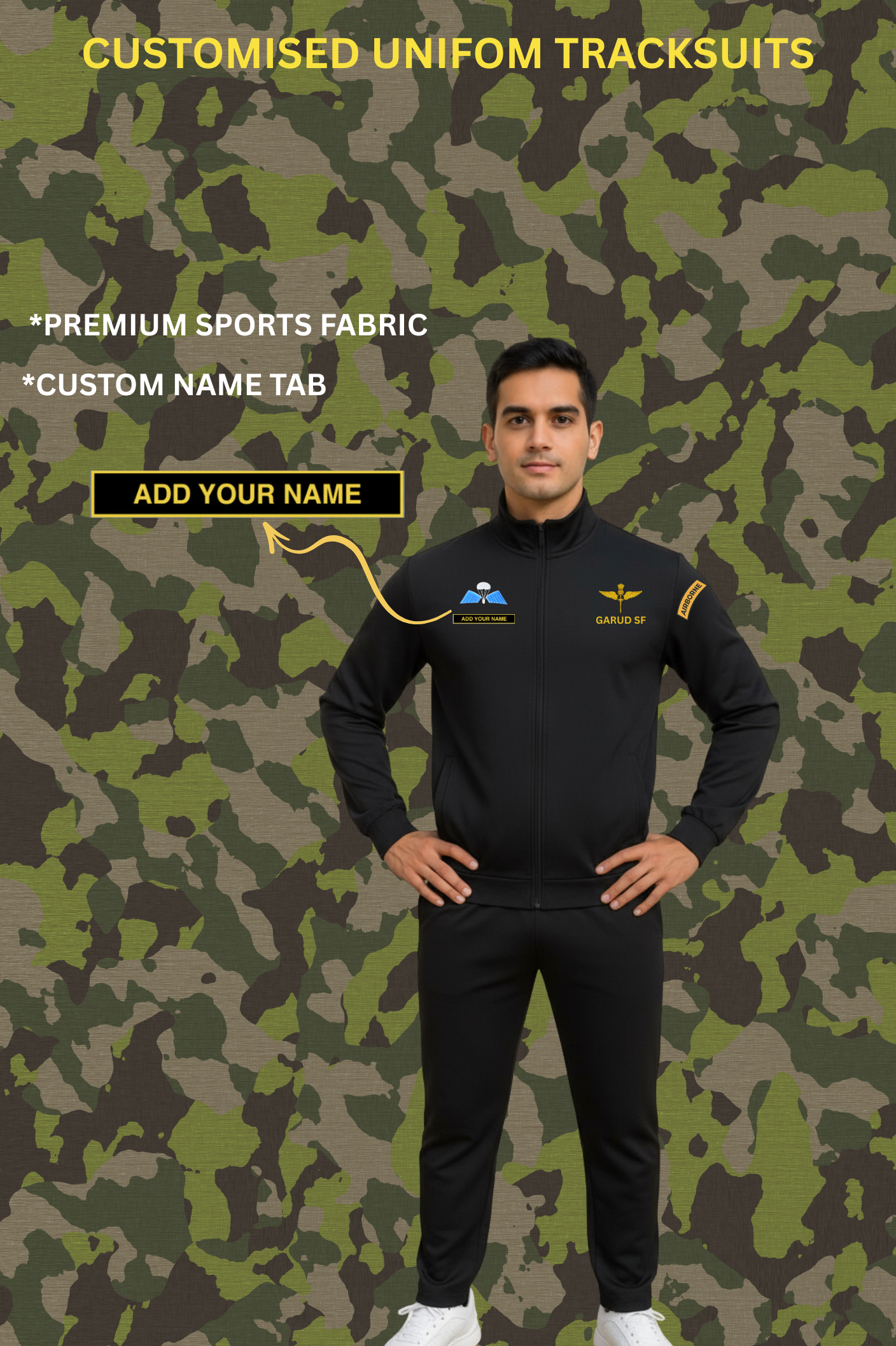 Garud Commando Force Tracksuit – Custom Name Tab