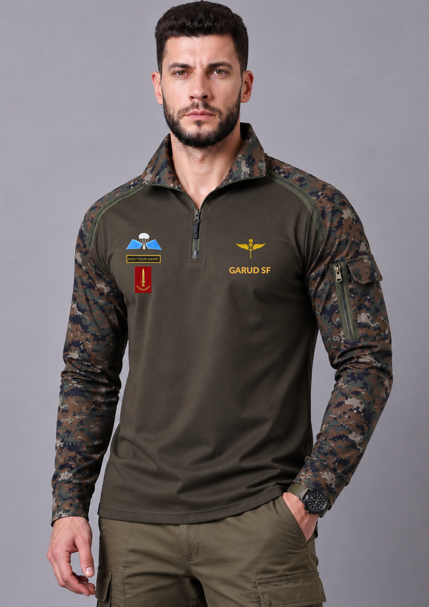 Garud SF Cotton Full Sleeve Camo T-shirt