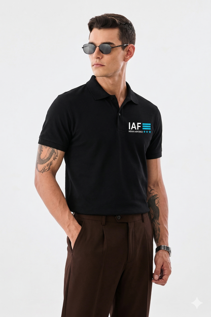 Indian Airforce  Polo T-Shirt – Premium Military-Inspired Apparel with Eagle Emblem