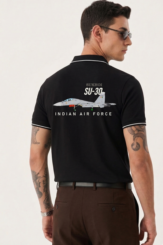 Premium Pure Cotton Polo – Sukhoi-30 Indian Air Force Design