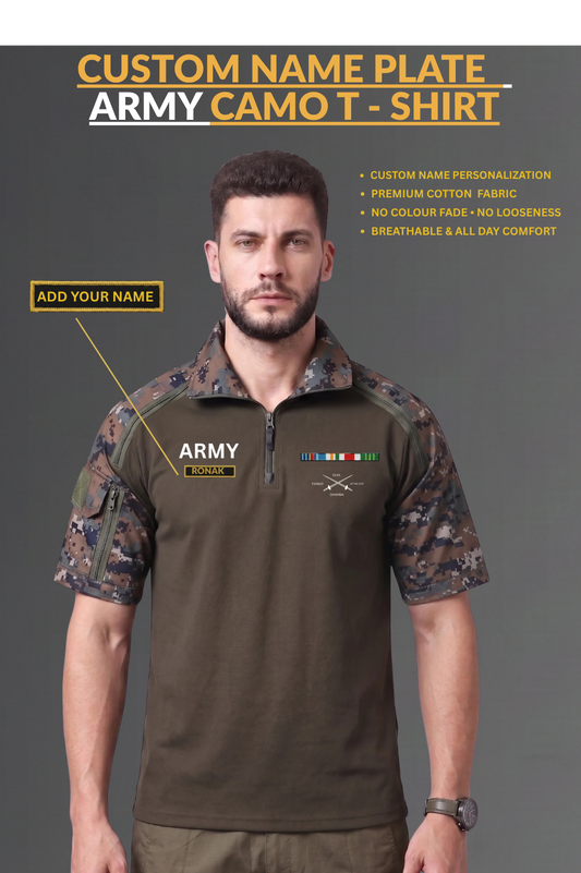 Army Custom Name Cotton T-Shirt