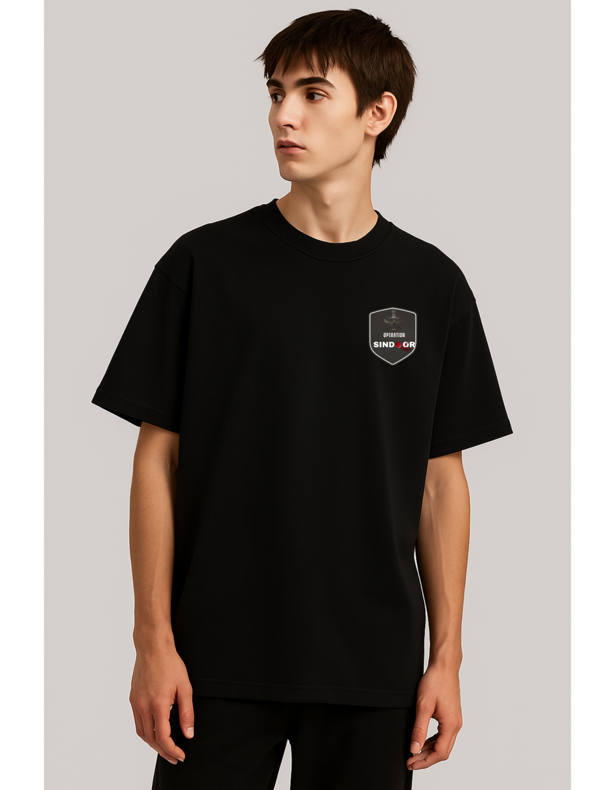 Operation Sindoor Oversized T-Shirt – Heavyweight 240 GSM Cotton | Attire Dot