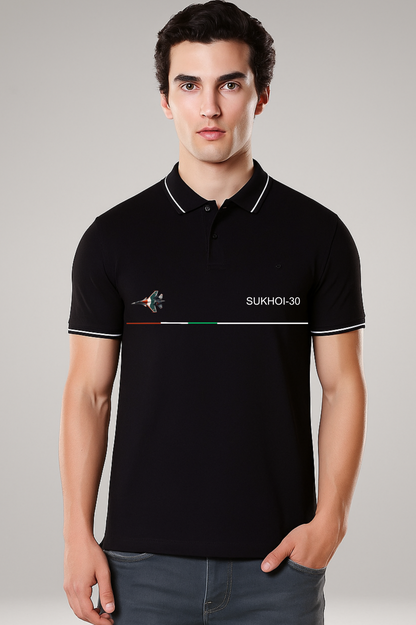 Indian Airforce Combo of 3 Elite Polos - 240 GSM  Cotton T-shirts