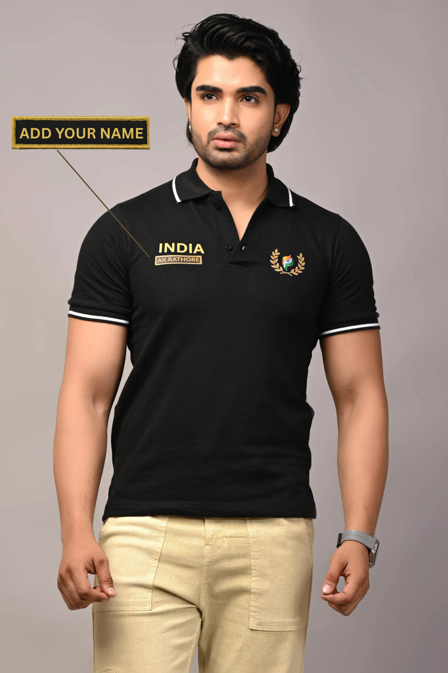 INDIA CUSTOM NAME POLO T-SHIRT