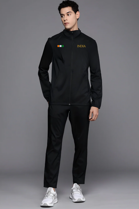 INDIA Tricolour Coordinates Black Tracksuit