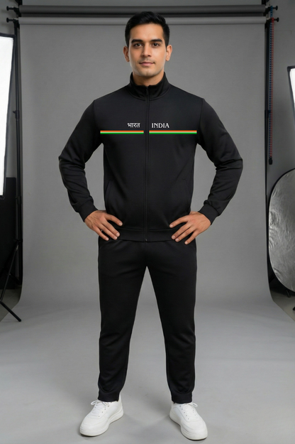 INDIA Pride Black Tracksuit – |ATTIRE DOT