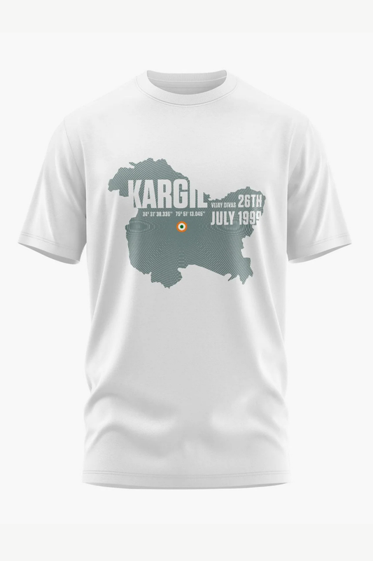 Kargil Map Signature LuxeSoft Cotton T-Shirt - 200 GSM