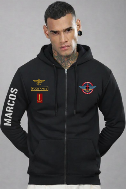 Customisable MARCOS Commando Uniform Zipper Hoodie |