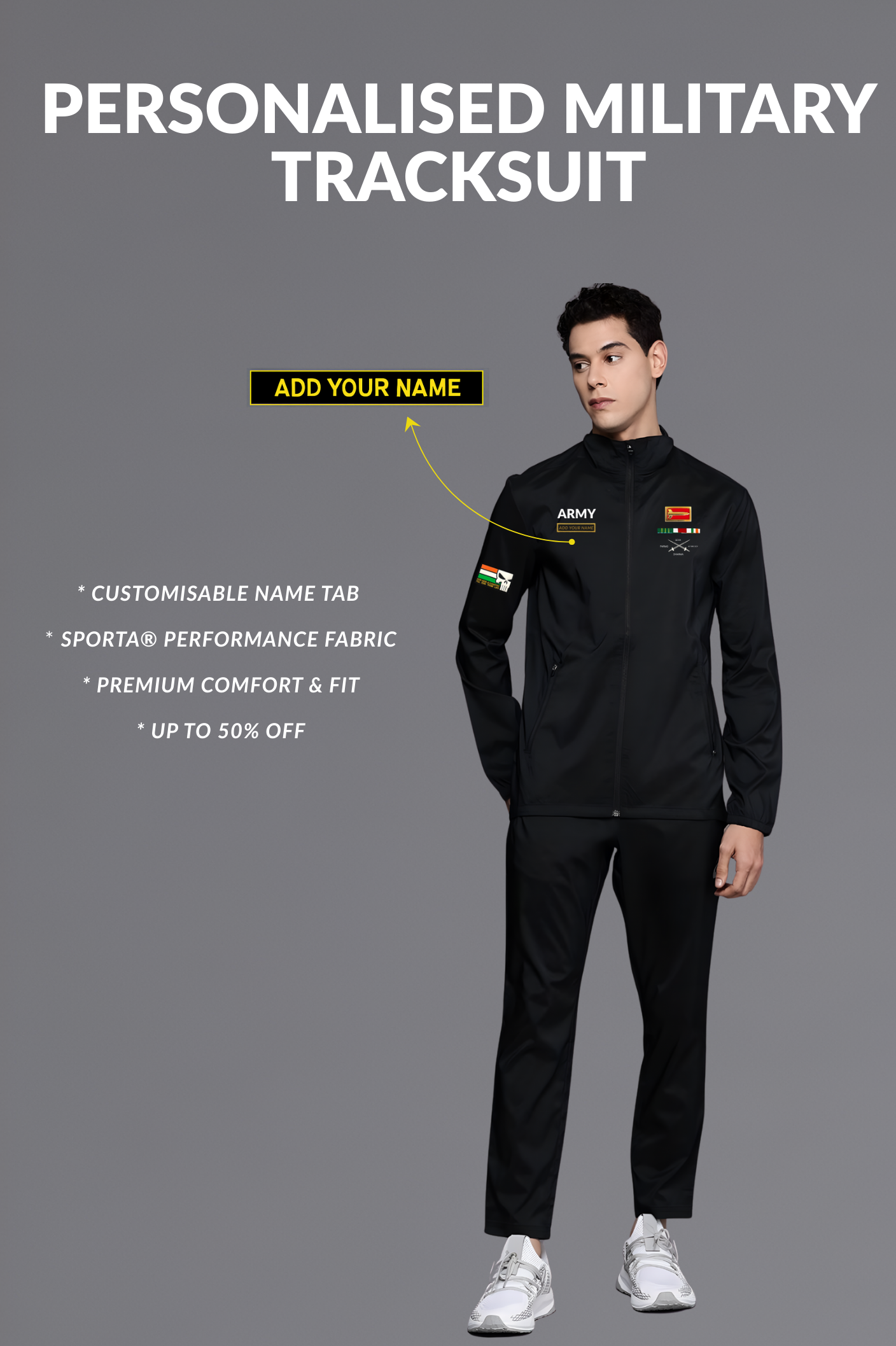 Personalized Military Tracksuit – Customized Name Edition | Attire Dot