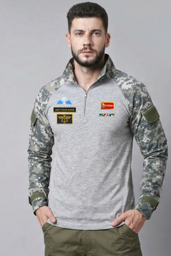 Custom Name Grey Elite Army T-Shirt |