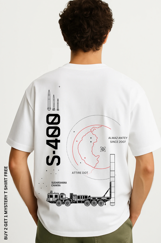 S-400 Oversized T-Shirt | 240 GSM Heavyweight Pure Cotton
