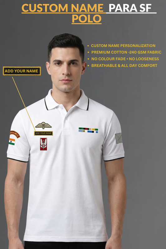 Custom Name PARA SF Polo T-Shirt | Premium 240 GSM Cotton