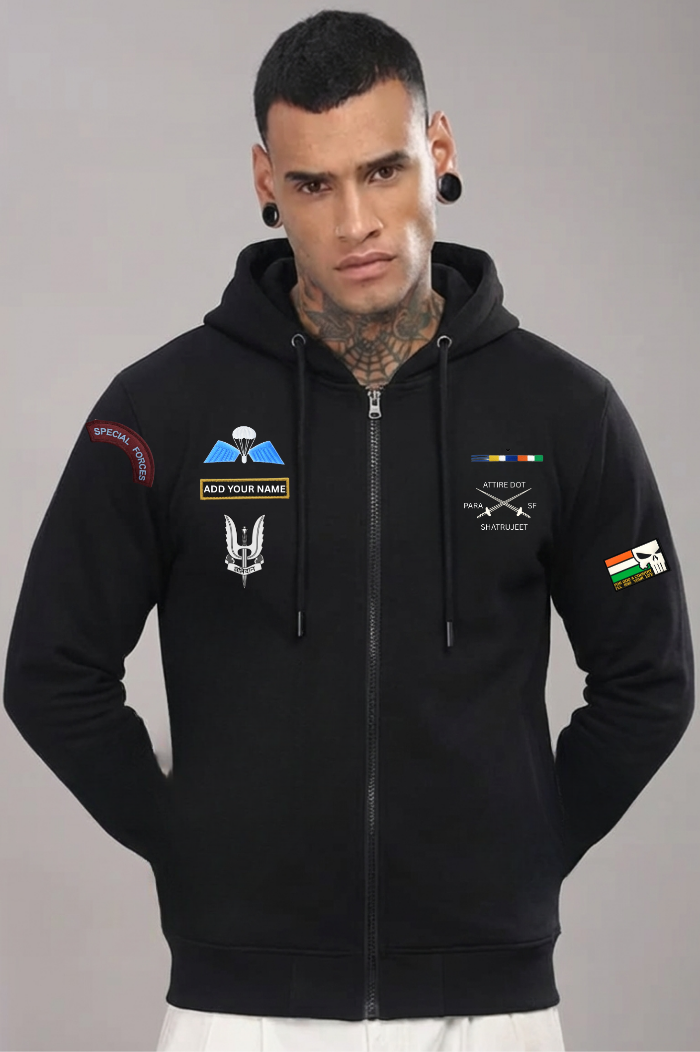 PARA SF Tactical Name Tab Zipper Hoodie