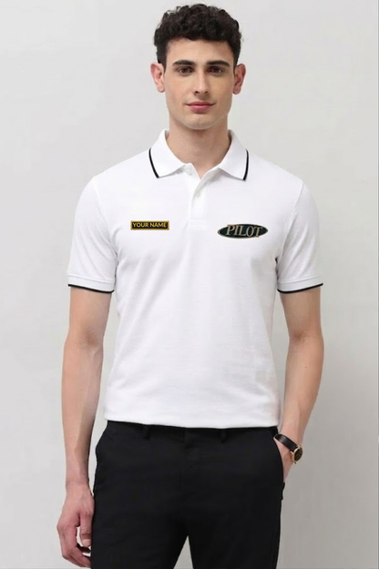 Custom Name Pilot Polo T-shirt