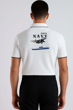 Indian Navy Custom Name Cotton T-shirt