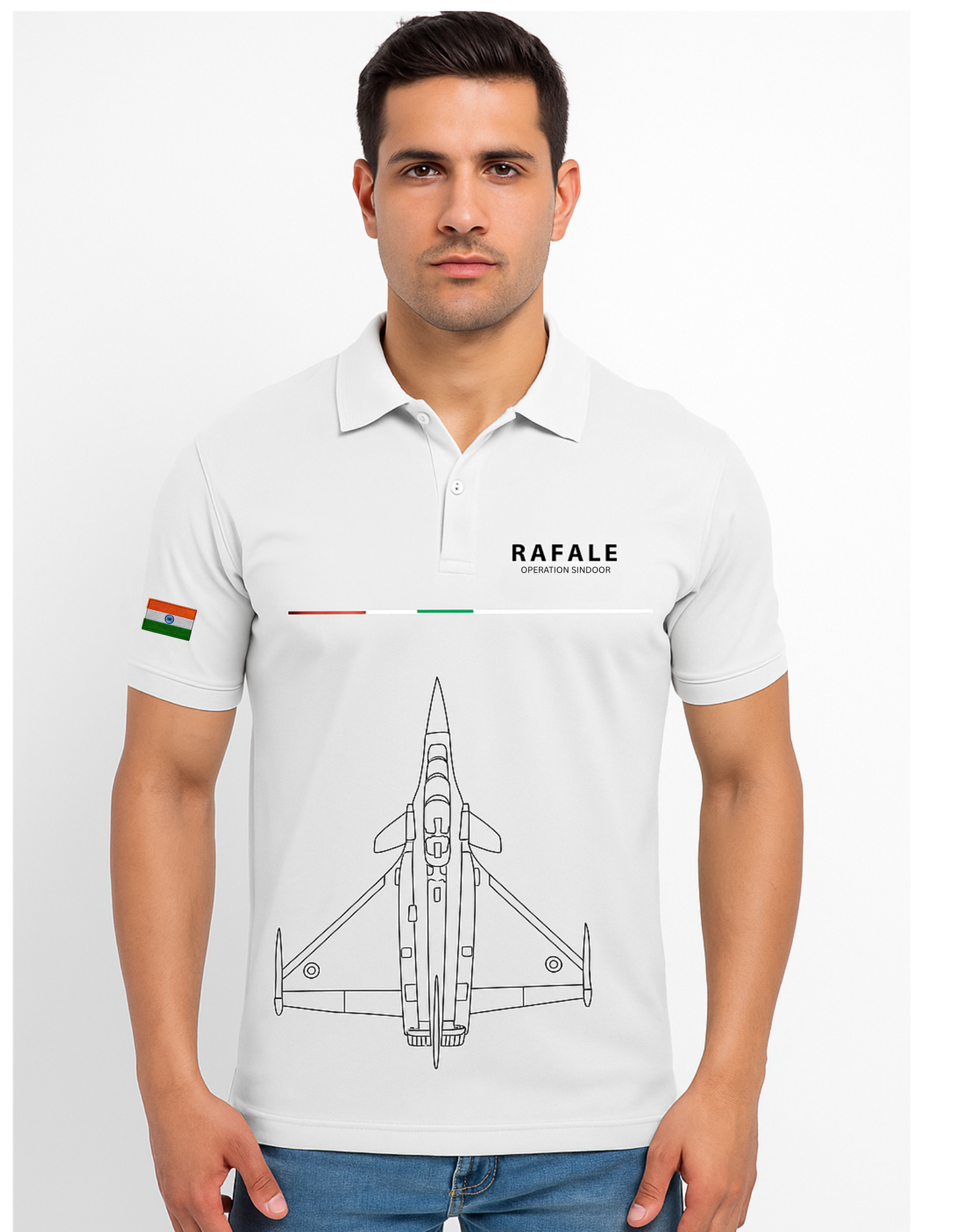 Indian Airforce Combo of 3 Elite Polos - 240 GSM  Cotton T-shirts