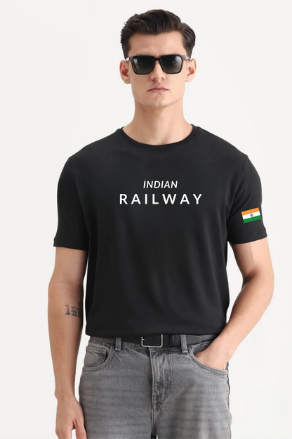 INDIAN RAILWAY ROUND NECK T-SHIRT - 100% PURE COTTON