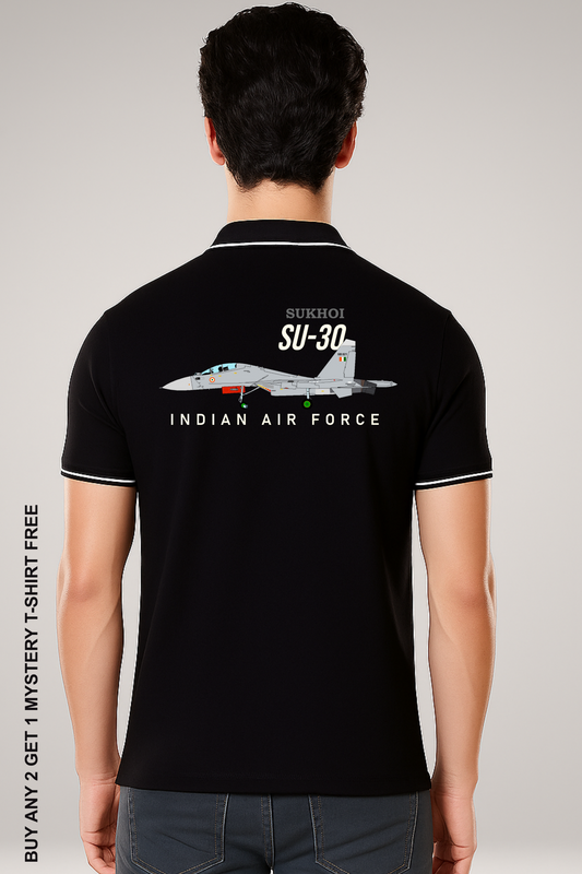 Premium Pure Cotton Polo – Sukhoi-30 Indian Air Force Design