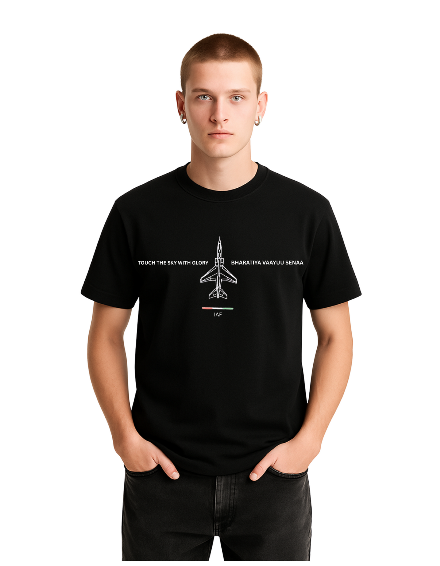 Attire Dot Touch the Sky Bhartiya Vayusena T-Shirt – Premium Aviation Tee