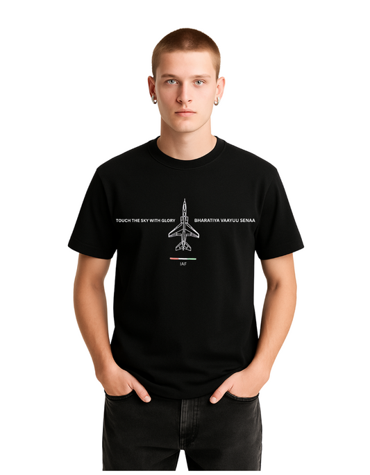 Attire Dot Touch the Sky Bhartiya Vayusena T-Shirt – Premium Aviation Tee