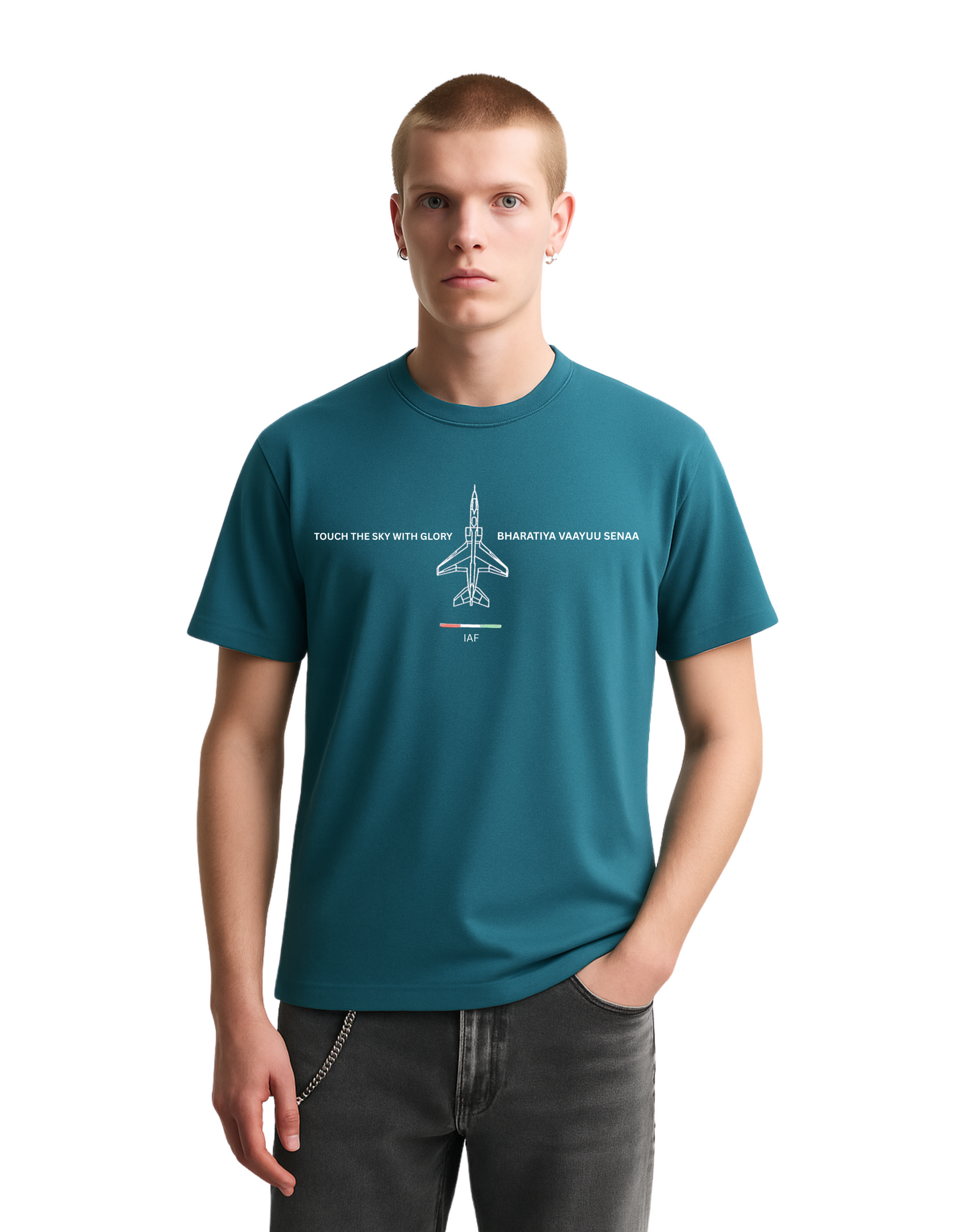 Attire Dot Touch the Sky Bhartiya Vayusena T-Shirt – Premium Aviation Tee
