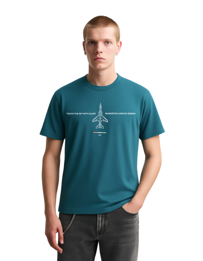 Attire Dot Touch the Sky Bhartiya Vayusena T-Shirt – Premium Aviation Tee