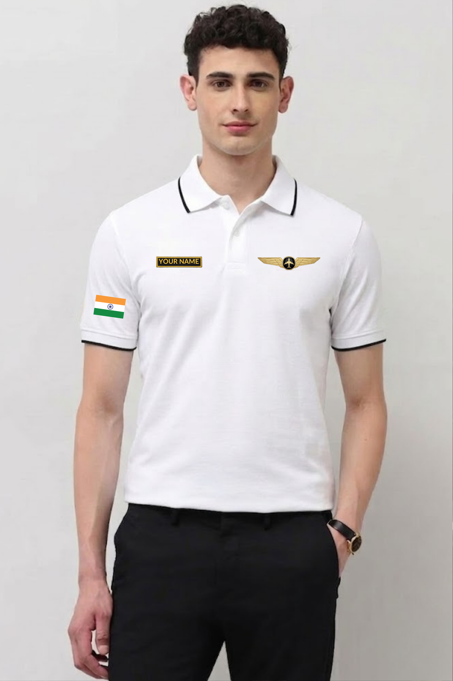 Custom Name Pilot Polo T-shirt