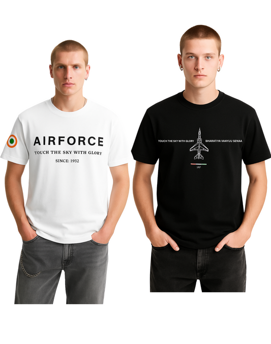 Combo of 2 Patriotic T-Shirts – Indian Air Force & Vayuseva