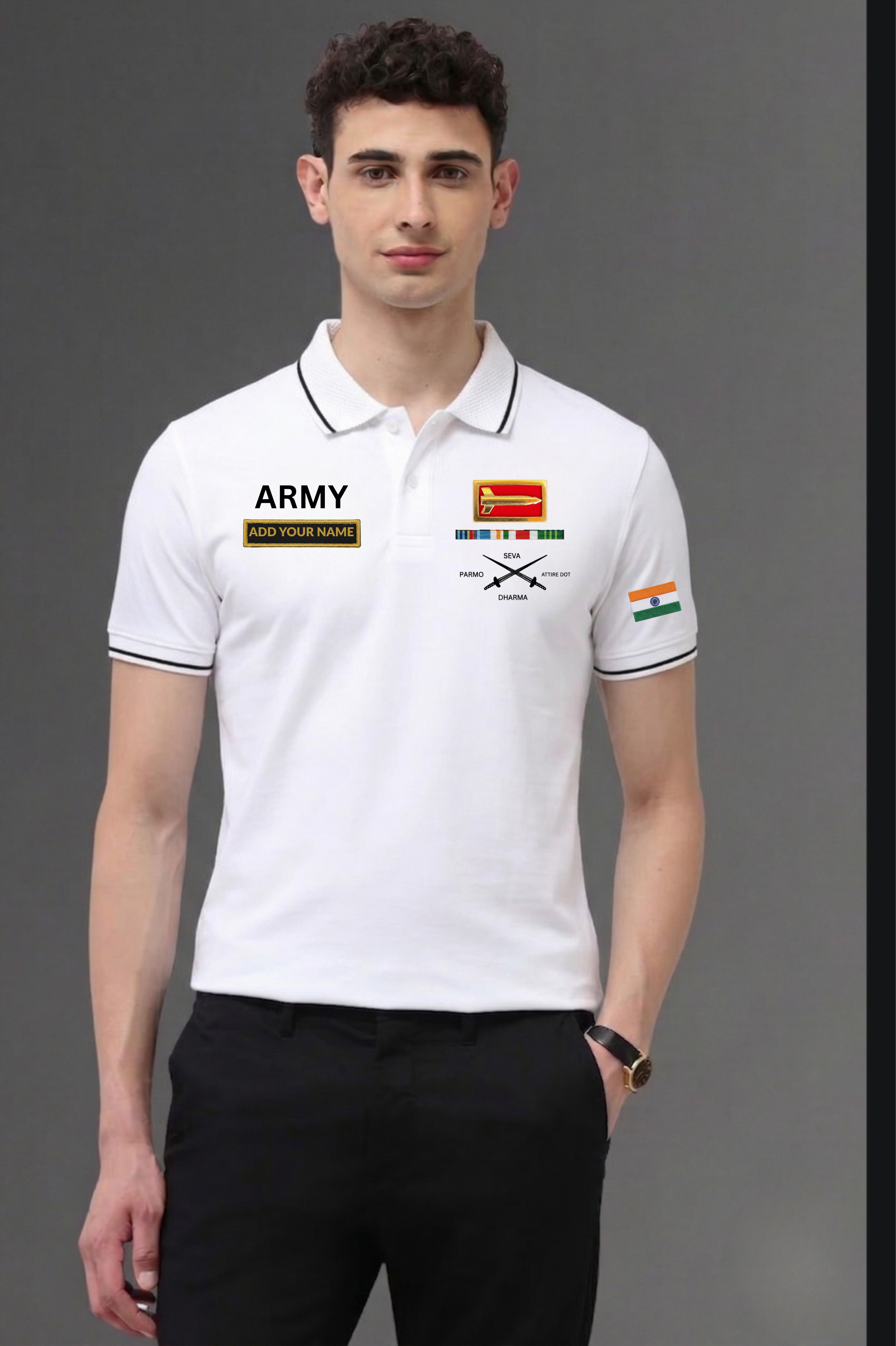 Army Custom Name Cotton T-Shirt