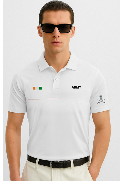 Indian Army Minimalist Tribute Polo – Premium Pure cotton 240 GSM