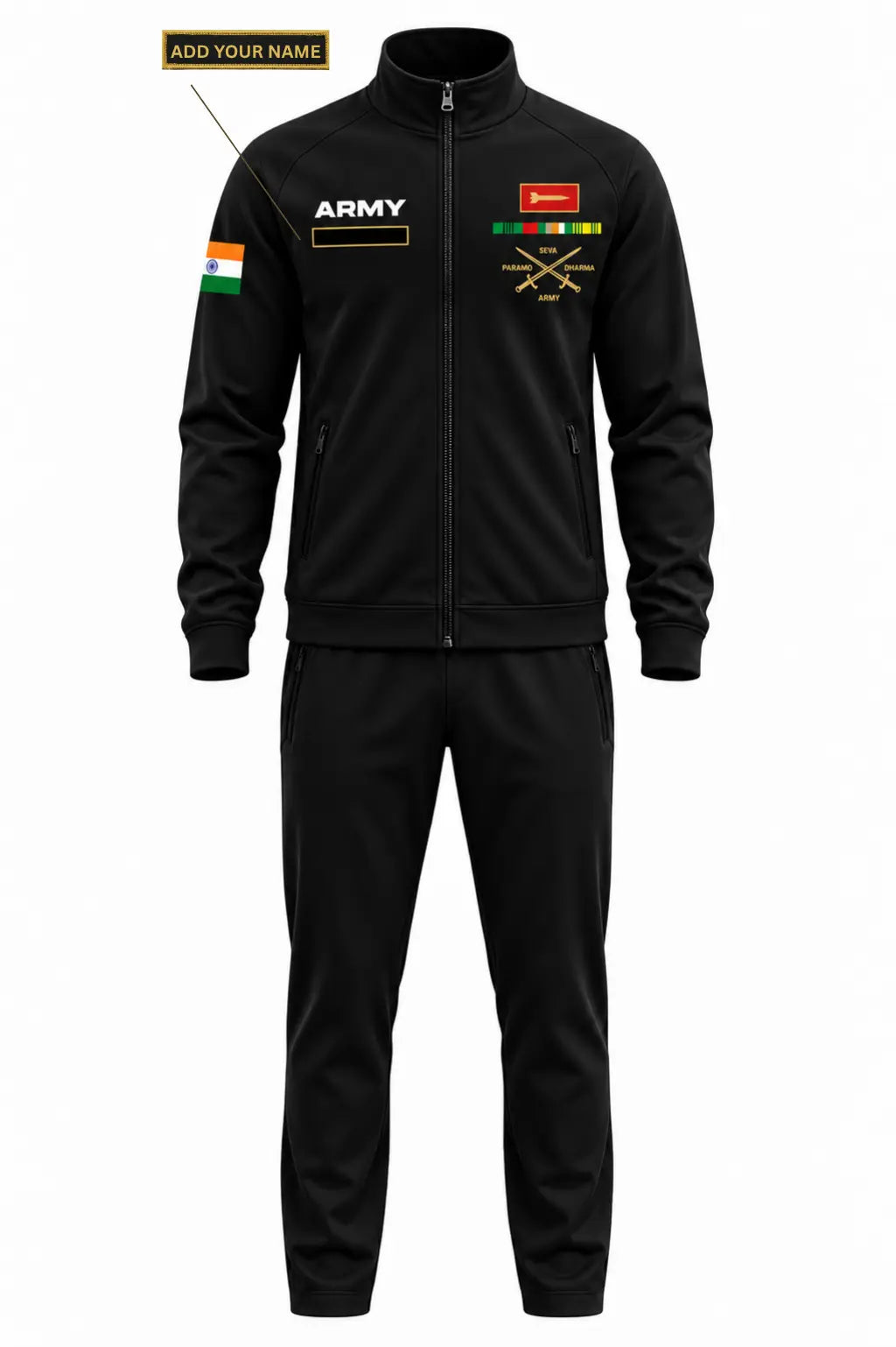Indian  Army Custom Name Plate  Tracksuit