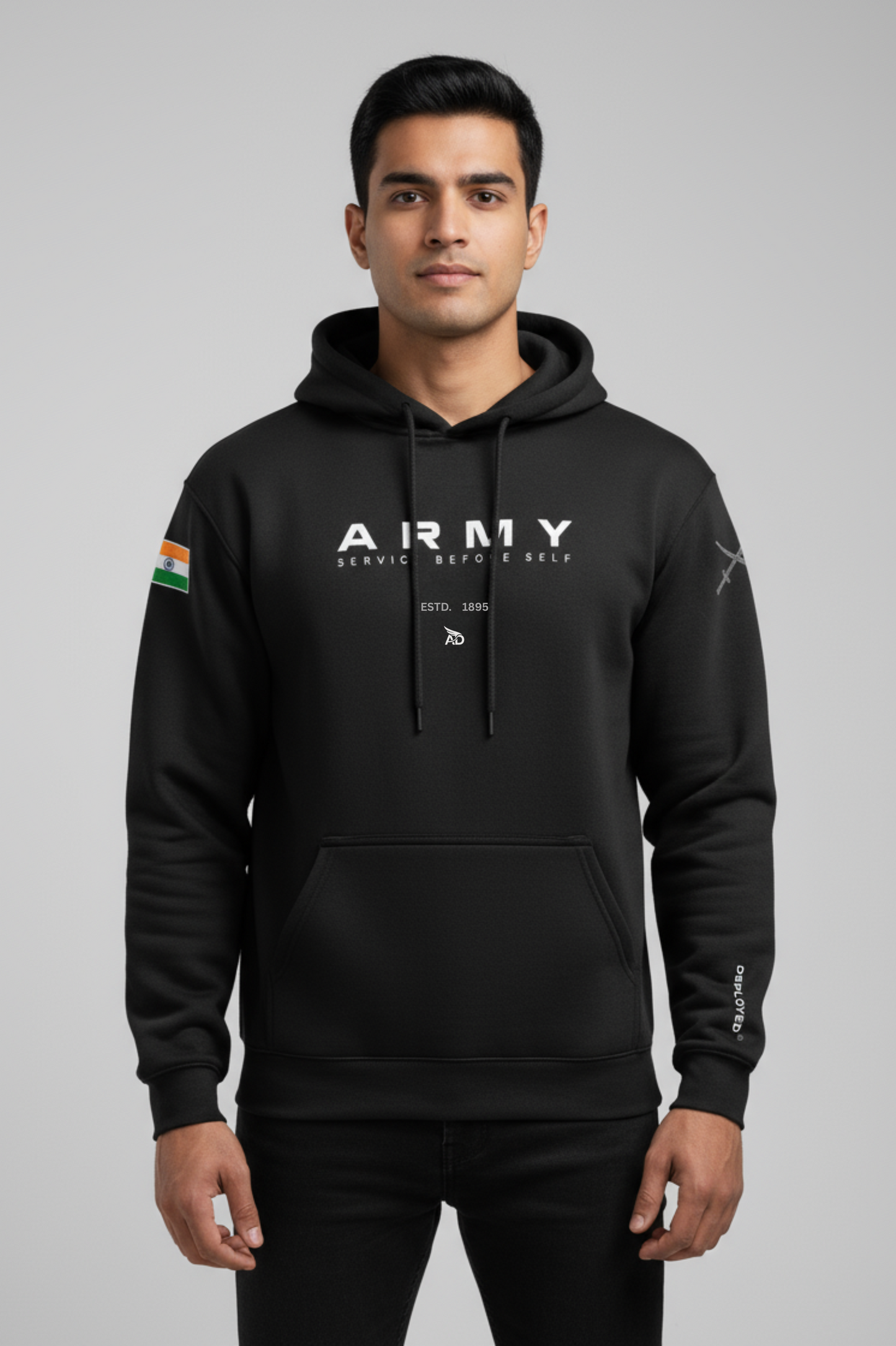 ARMY ESTD. 1895 MILITARY INSPIRED HOODIE