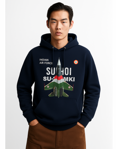SU-30 Black Hoodie | Heavy Gauge Cotton | Attire Dot