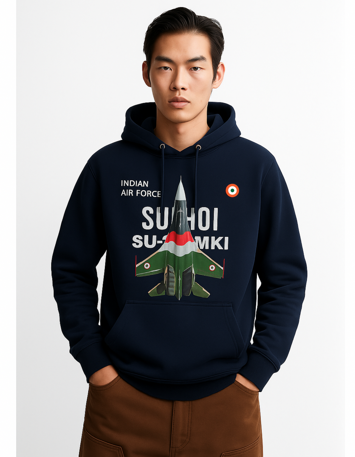 SU-30 Black Hoodie | Heavy Gauge Cotton | Attire Dot