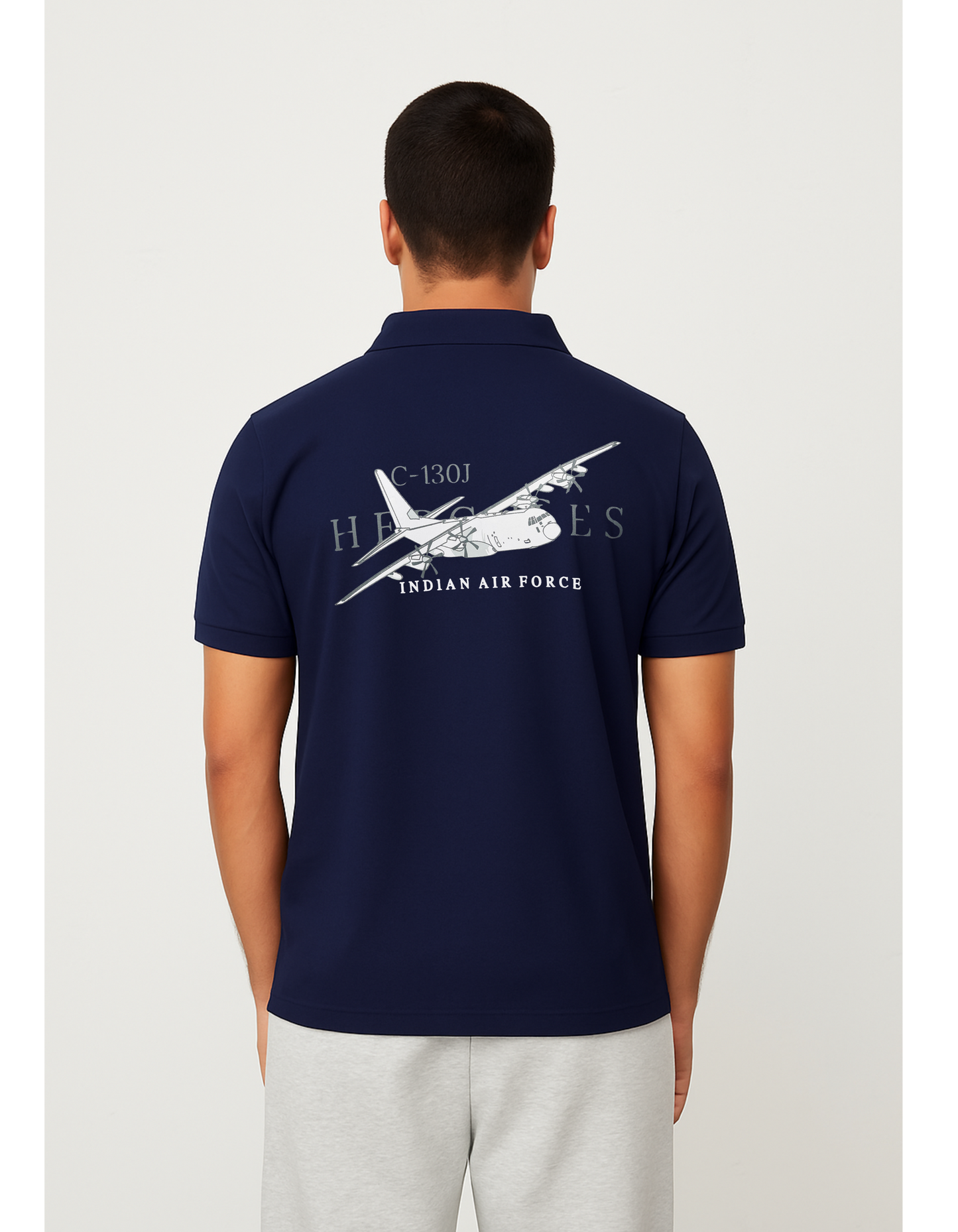 C-130J Navy Blue Polo T-Shirt | Attire Dot