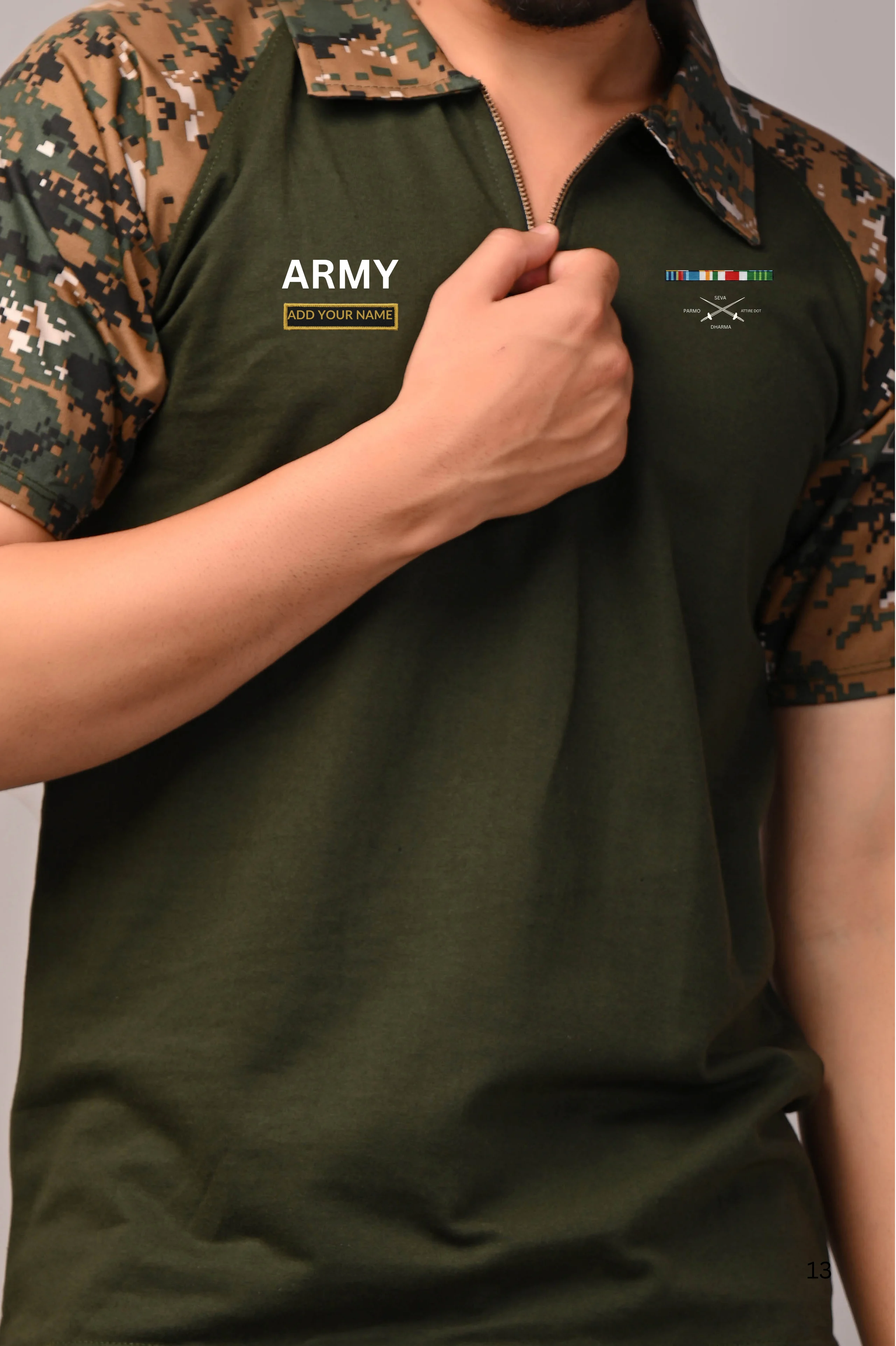 Army Custom Name Cotton T-Shirt
