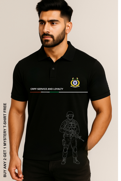CRPF Polo – Service and Loyalty Edition Premium Pure cotton 240 GSM