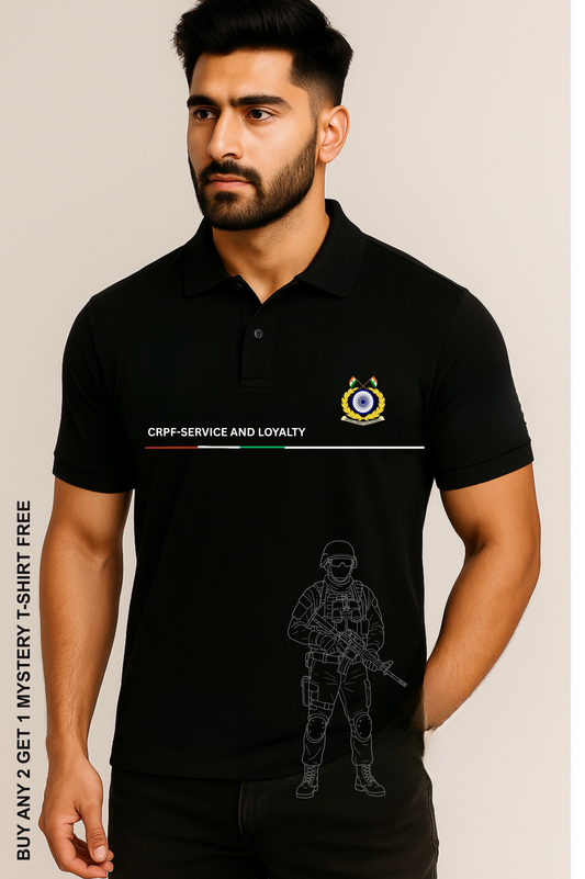 CRPF Polo – Service and Loyalty Edition Premium Pure cotton 240 GSM