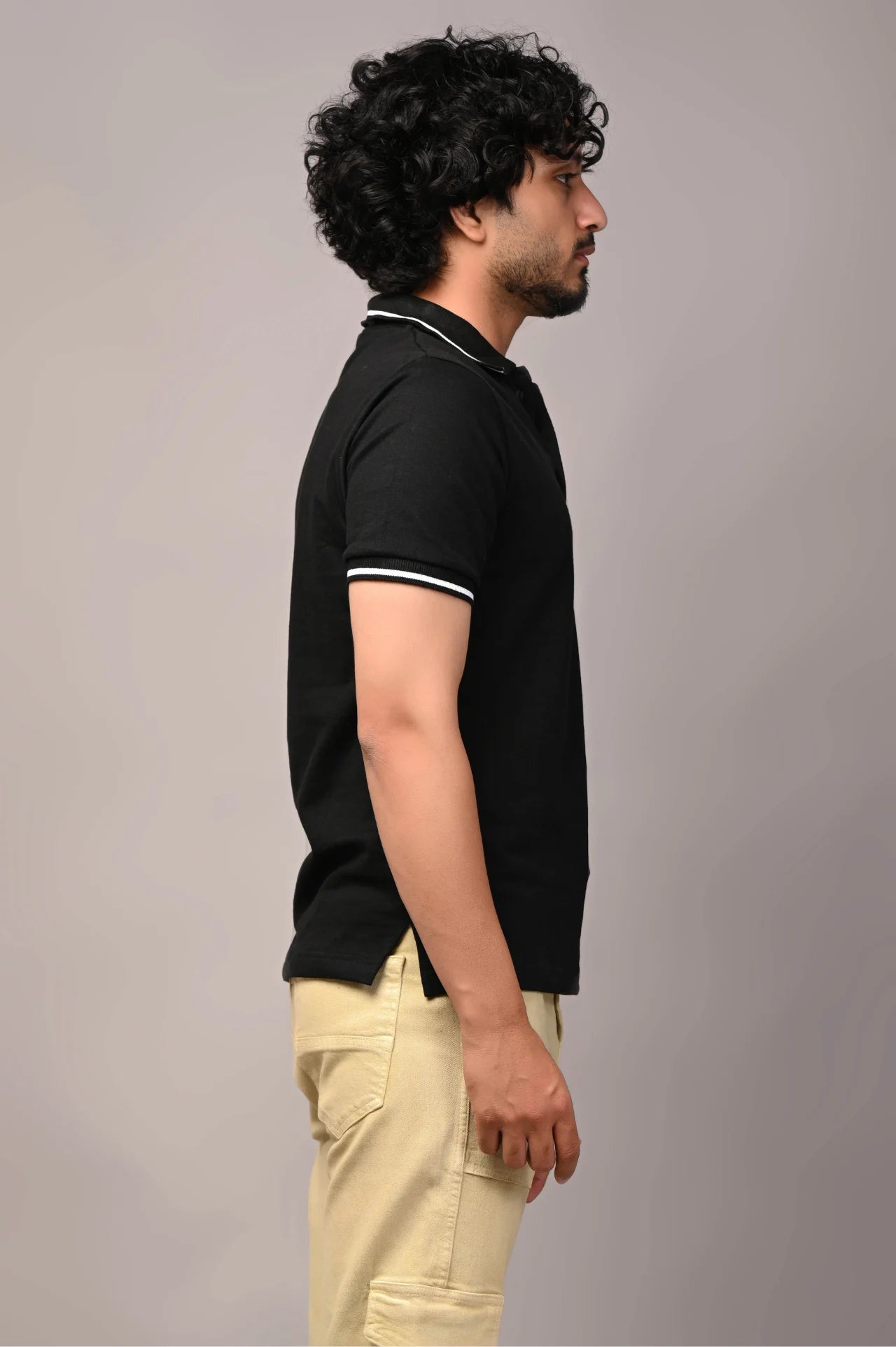 ARMY SERVICE BEFORE SELF LUXE BLACK POLO