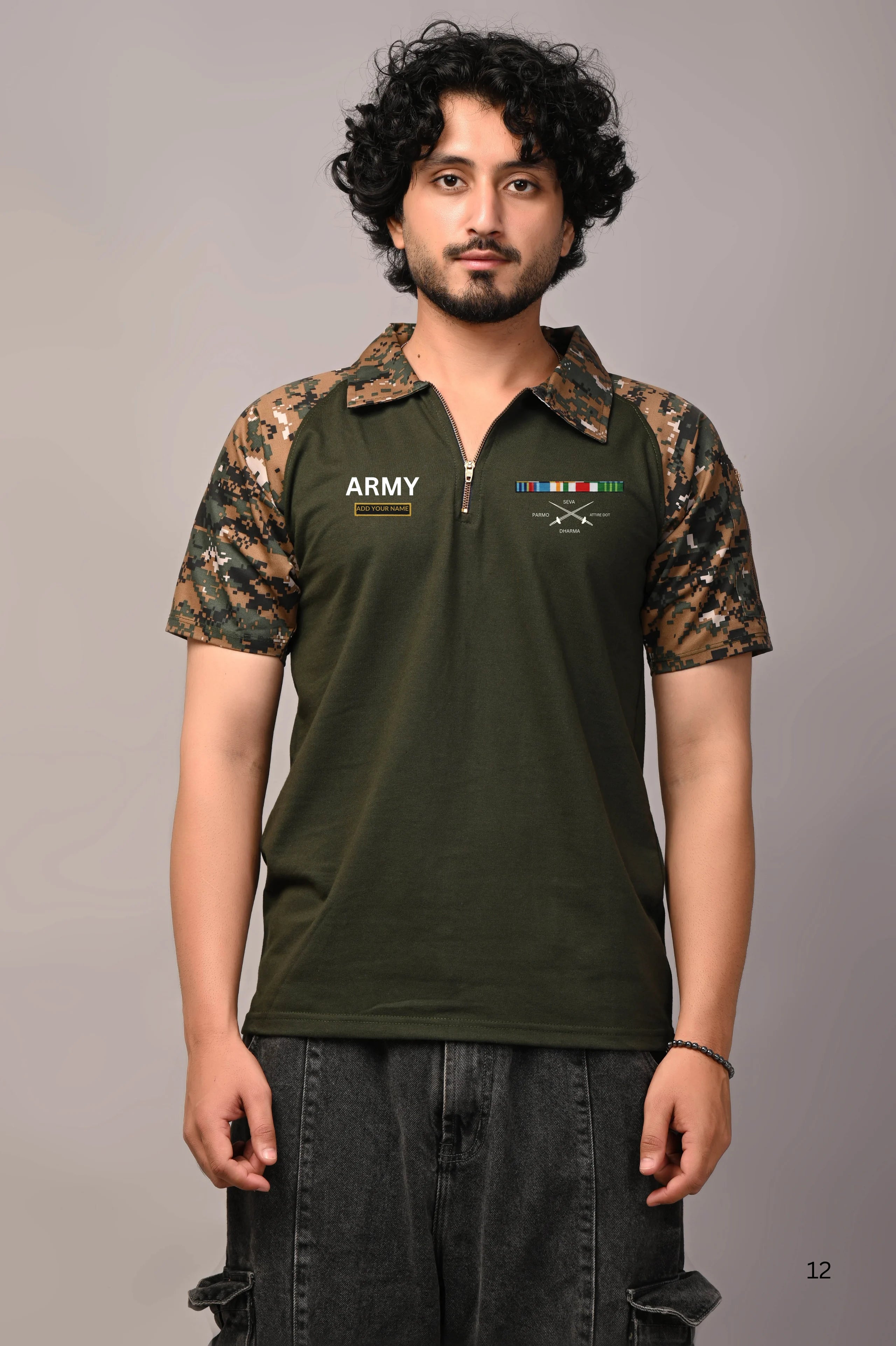 Army Custom Name Cotton T-Shirt
